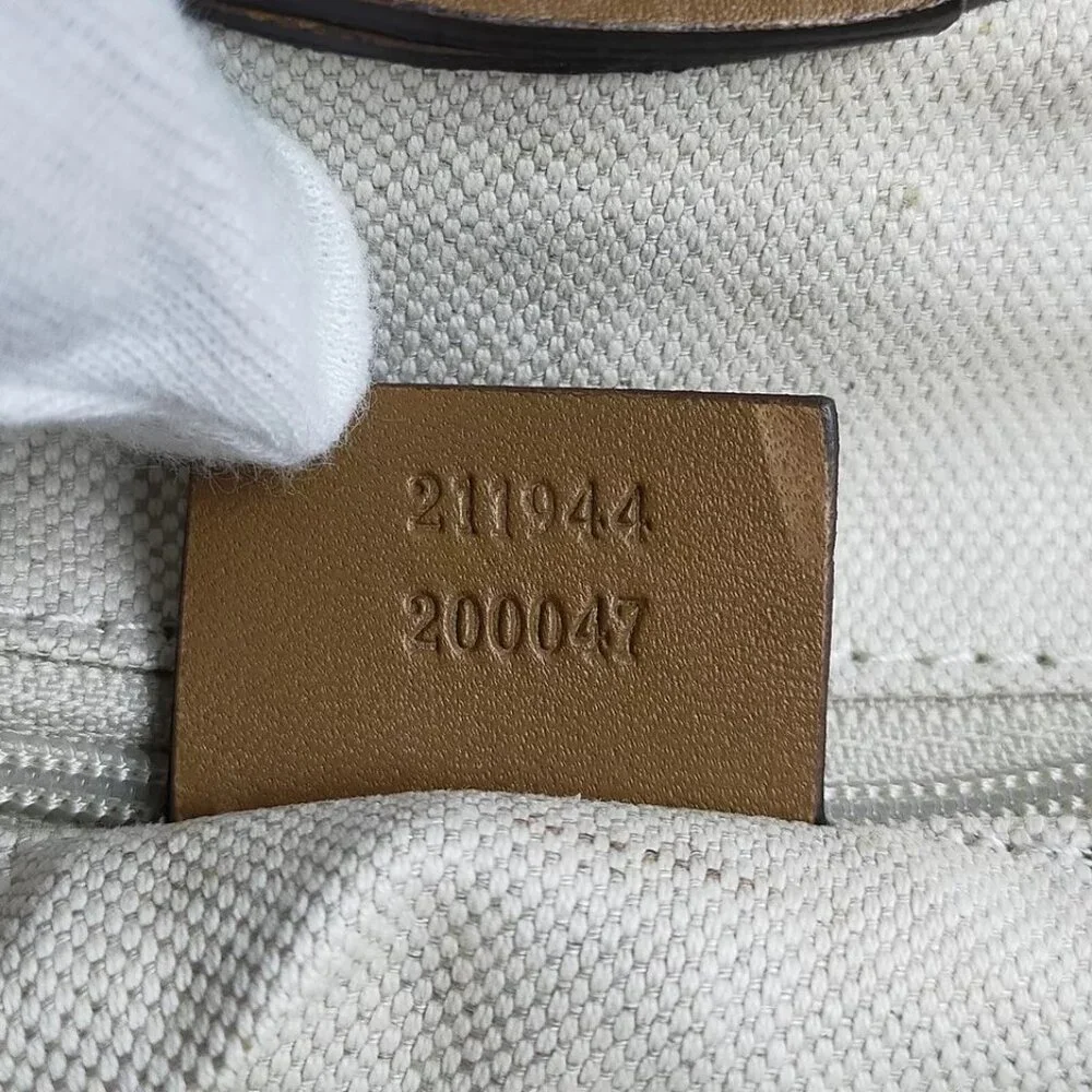 Gucci Shoulder Bag Brown Leather and Canvas 1936216